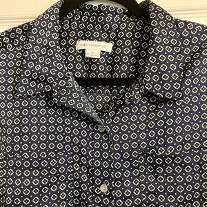 Liz Claiborne XL blouse navy blouse